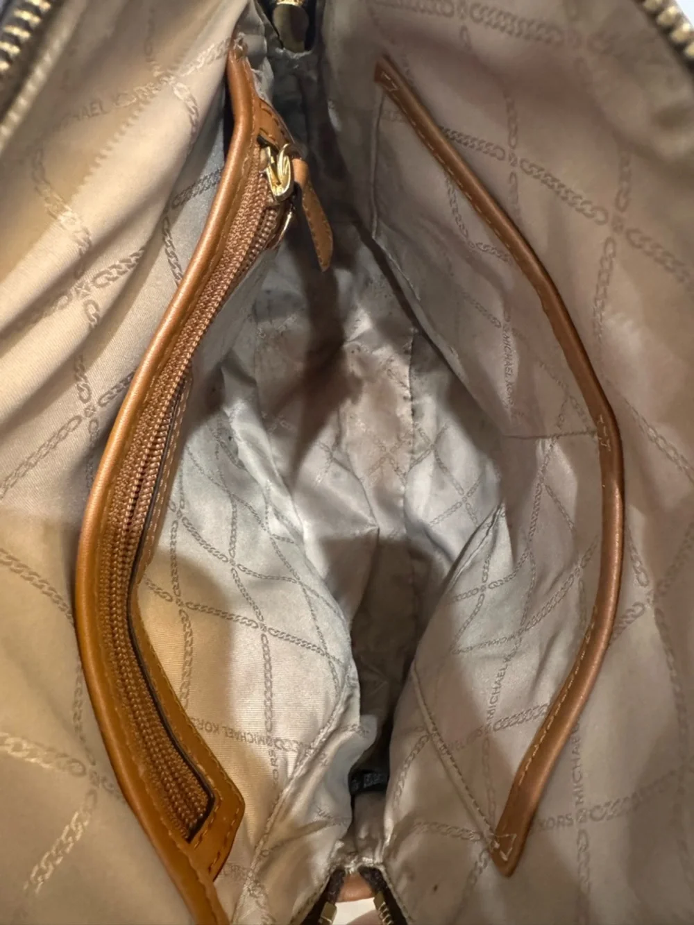 Michael Kors Brown MK Logo Backpack